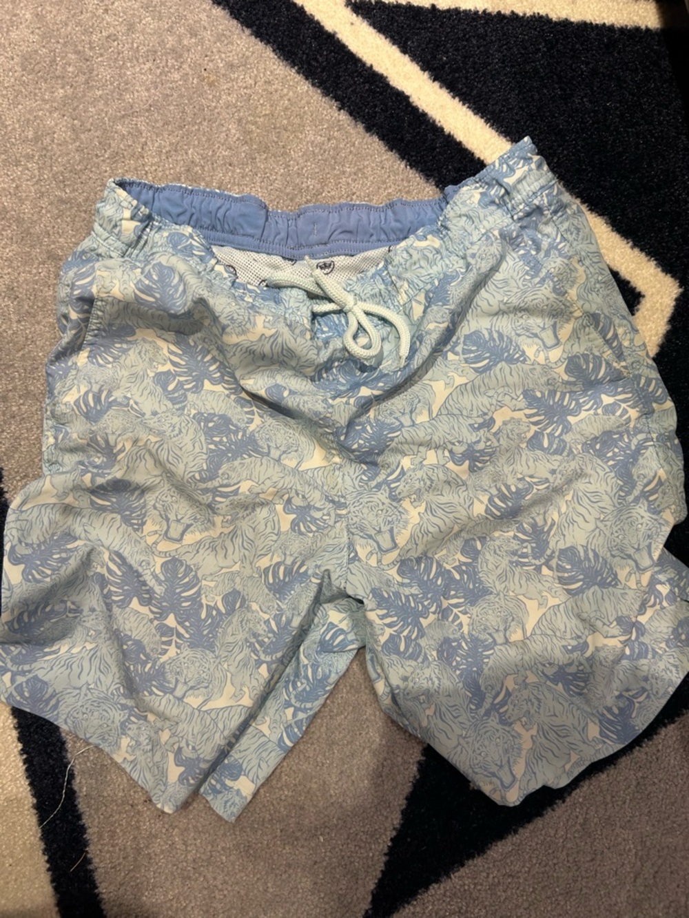 Peter Millar Light Blue Printed Men’s Swim Shorts